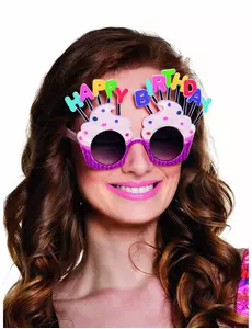 Okulary dla dorosłych Cupcake z okazji urodzin