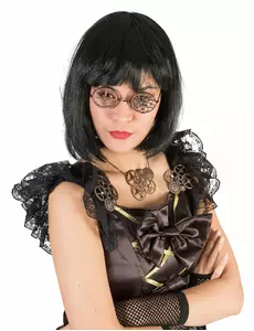 Steampunk Brązowe Okrągłe Okulary