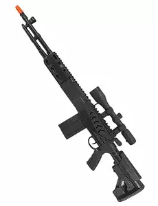 Długi czarny pistolet maszynowy dziecięcy 71 cm