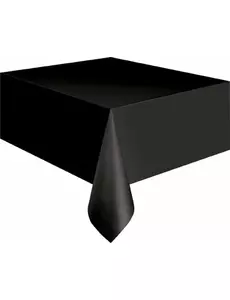 Obrus plastikowy czarny 137 x 274 cm