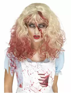 Krwawa blond peruka dla kobiet na Halloween