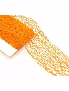 Pomarańczowa fantazyjna wstążka 3 m x 4 cm