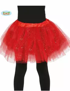 Dziewczęca czerwona cekinowa spódniczka tutu