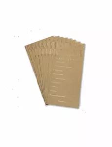 10 kraftowych i brązowych kartek z życzeniami ślubnymi 22 x 11 cm