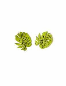 10 tropikalnych liści drewniane konfetti 4 cm
