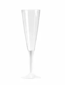 10 białych kieliszków do szampana 150 ml