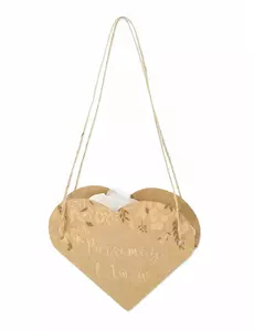 10 torebek w kształcie serca Sprinkle Love Kraft i brązowe 12 x 13 cm