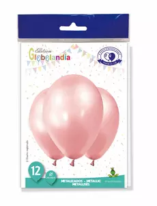 12 balonów metalicznych w kolorze różowego złota 28 cm