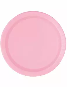 16 jasnoróżowych talerzy papierowych 21,9 cm