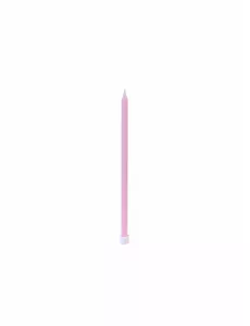 16 Cienkie jasnoróżowe świeczki z bobèche 12 cm