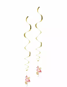 2 wiszące dekoracje Flamingo Tropic 85 cm