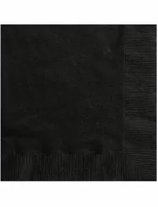 20 małych czarnych papierowych serwetek 25 x 25 cm