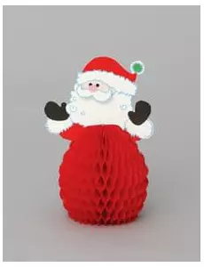 4 Mini Santa Centerpieces 15cm