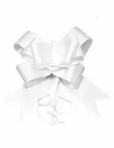 4 białe węzły do ściągania 15 cm