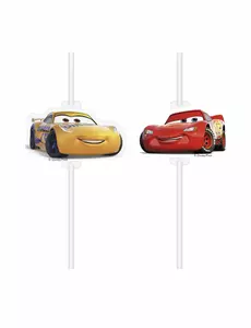 Kartonowe słomki z medalionem 4 Cars 3™