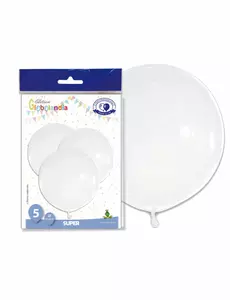 5 Gigantycznych białych balonów lateksowych 47 cm
