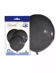 5 Gigantycznych Czarnych Balonów Lateksowych 47cm