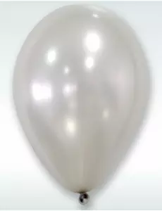 50 metalicznych srebrnych balonów 30 cm
