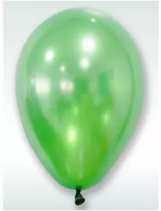50 metalicznych zielonych balonów 30 cm