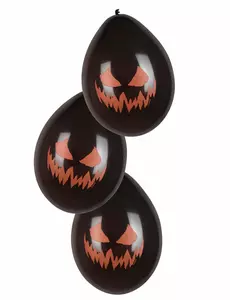 6 upiornych balonów dyniowych 25cm