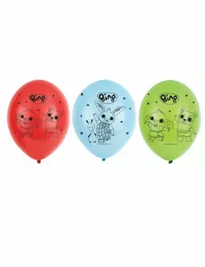 6 lateksowych balonów Bing 27 cm