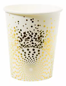 6 luksusowych złotych filiżanek 250 ml
