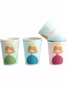 6 papierowych kubków Księżniczka 25 cl