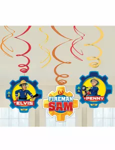 6 wiszących spirali Fireman Sam