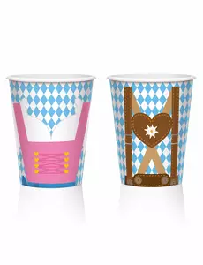 8 papierowych kubków bawaraski 250ml