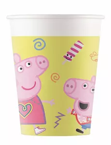 8 papierowych kubków Peppa Pig™ 200ml