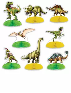 8 Mini Dinozaurów Centerpieces