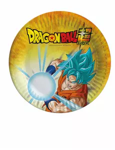 8 małych papierowych talerzy Dragon Ball Super 18 cm