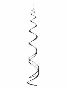 8 czarnych spiralnych dekoracji