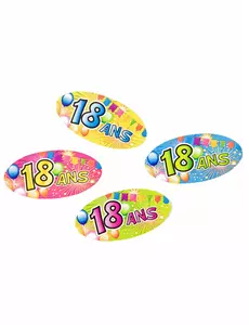 80 papierowych konfetti na stół 18. urodziny Fiesta 4 x 2 cm
