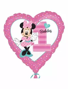 Balon foliowy na pierwsze urodziny Minnie™ 43cm