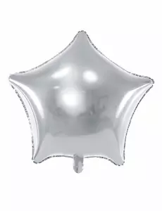 Balon foliowy srebrna gwiazdka 45 cm