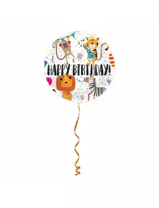 Balon foliowy z okazji urodzin zwierzęta 45cm