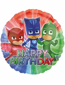Balon foliowy z okazji urodzin PJ Masks™ 43cm