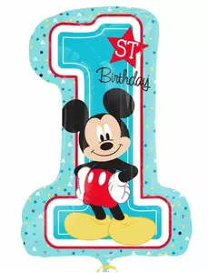 Balon foliowy numer 1 Mickey™ 48 x 71 cm