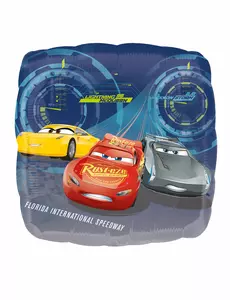 Kwadratowy foliowy balon Cars 3 43 x 43 cm