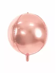 Balon metaliczny w kolorze różowego złota z aluminium w kształcie kuli 40cm
