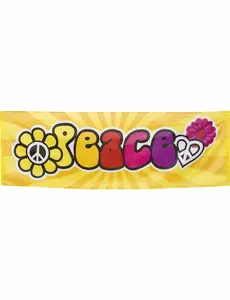 Baner z tkaniny Flower Power Hippie