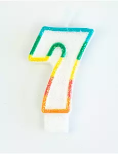 Świeczka urodzinowa cyfra 7 7,5 cm