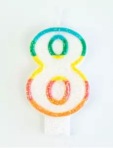 Świeczka urodzinowa cyfra 8 7,5 cm
