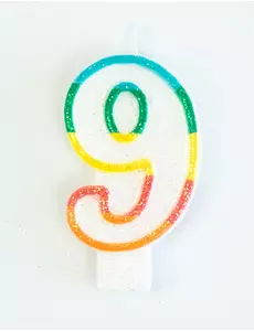 Świeczka urodzinowa cyfra 9 7.5 cm