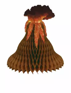 Ozdoba stołowa Volcano z papieru plastra miodu 38cm