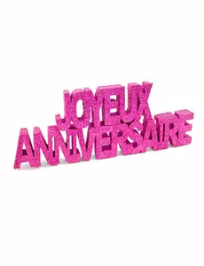 Fuksja Dekoracja stołu Happy Birthday