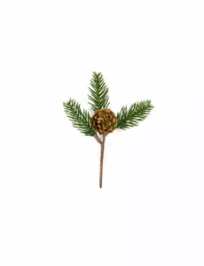 Ozdoba z gałęzi jodłowej z szyszką 15 cm