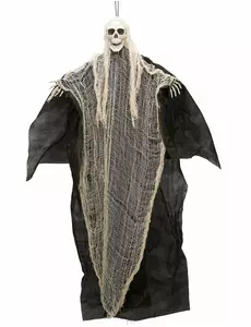 Czarno-biały Grim Reaper Halloween Wisząca Dekoracja 110 cm