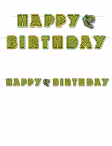 DIY Happy Birthday Dinozaur Girlanda